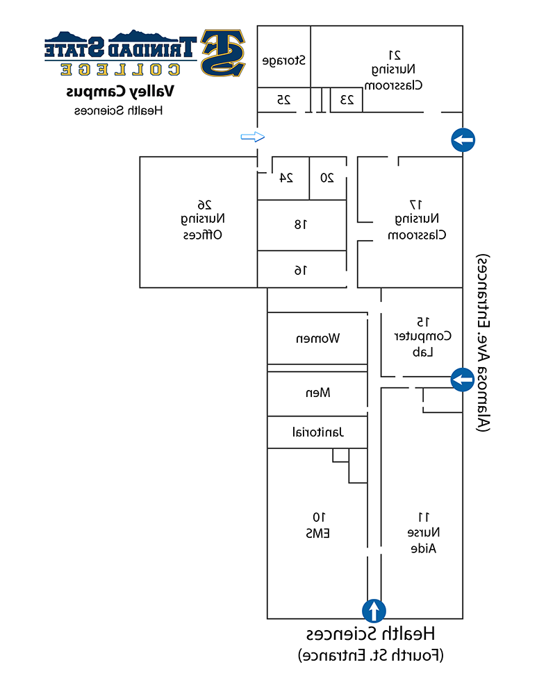 Valley Campus Health Sciences building map image